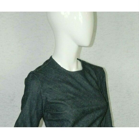 Draper James Blouse Blue Jean Denim Chambray Shirt Size 4 - Picture 3 of 8